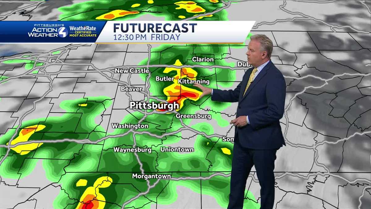 Rain showers Friday, Saturday for Pittsburgh area