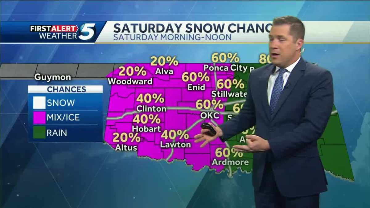 Snow chance moving in