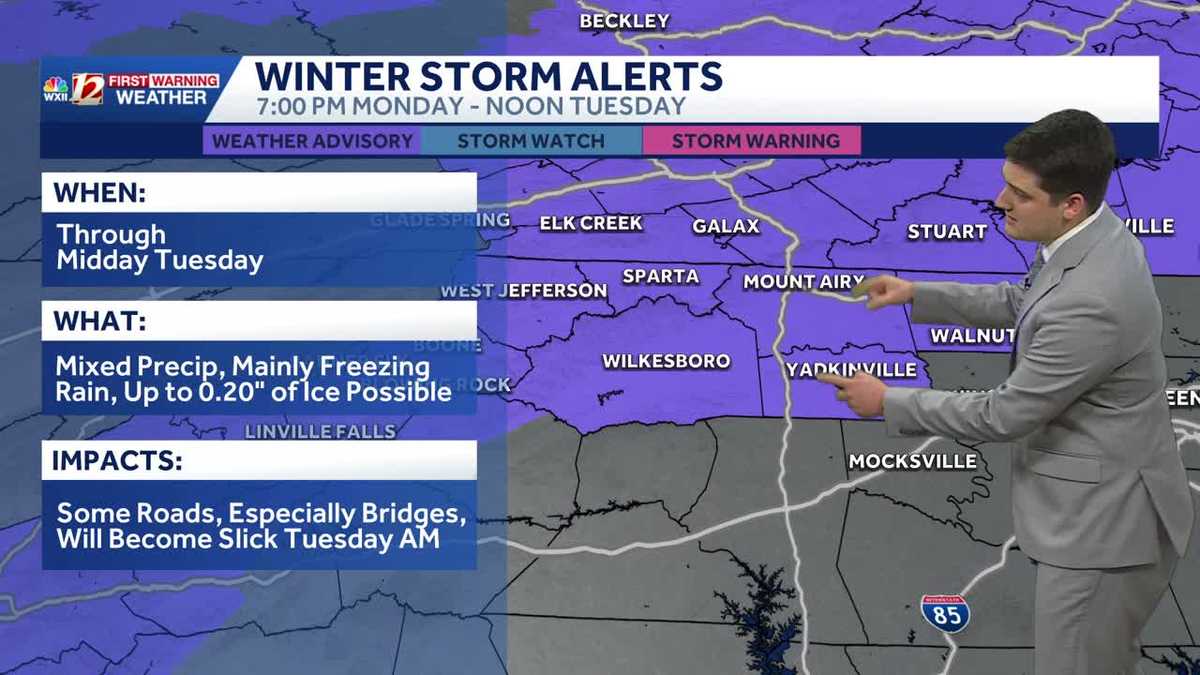 Cold and wet start to Tuesday, slick travel a concern for the morning commute in North Carolina