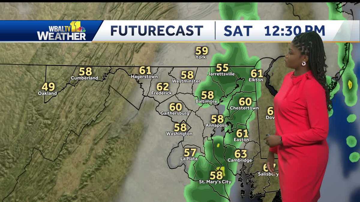 Timing out the rain on this game day Saturday