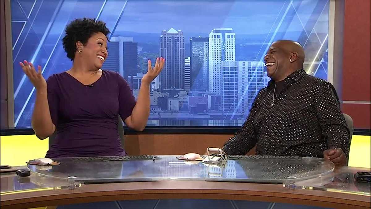 Comedian Don DC Curry in studio with Eunice Elliott