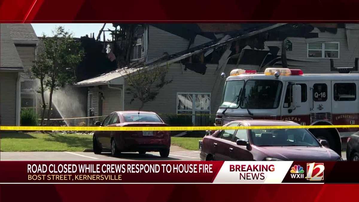 Kernersville home damaged by fire, man climbs out window to escape