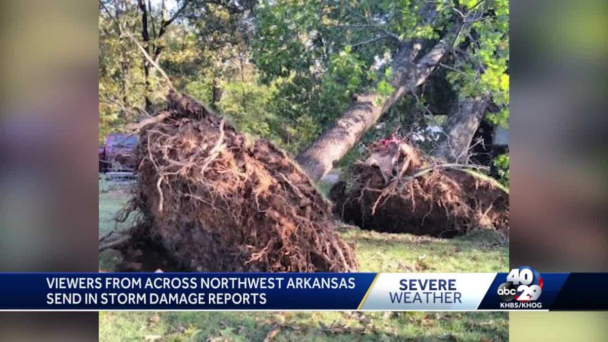 Photos show storm damage in Northwest Arkansas