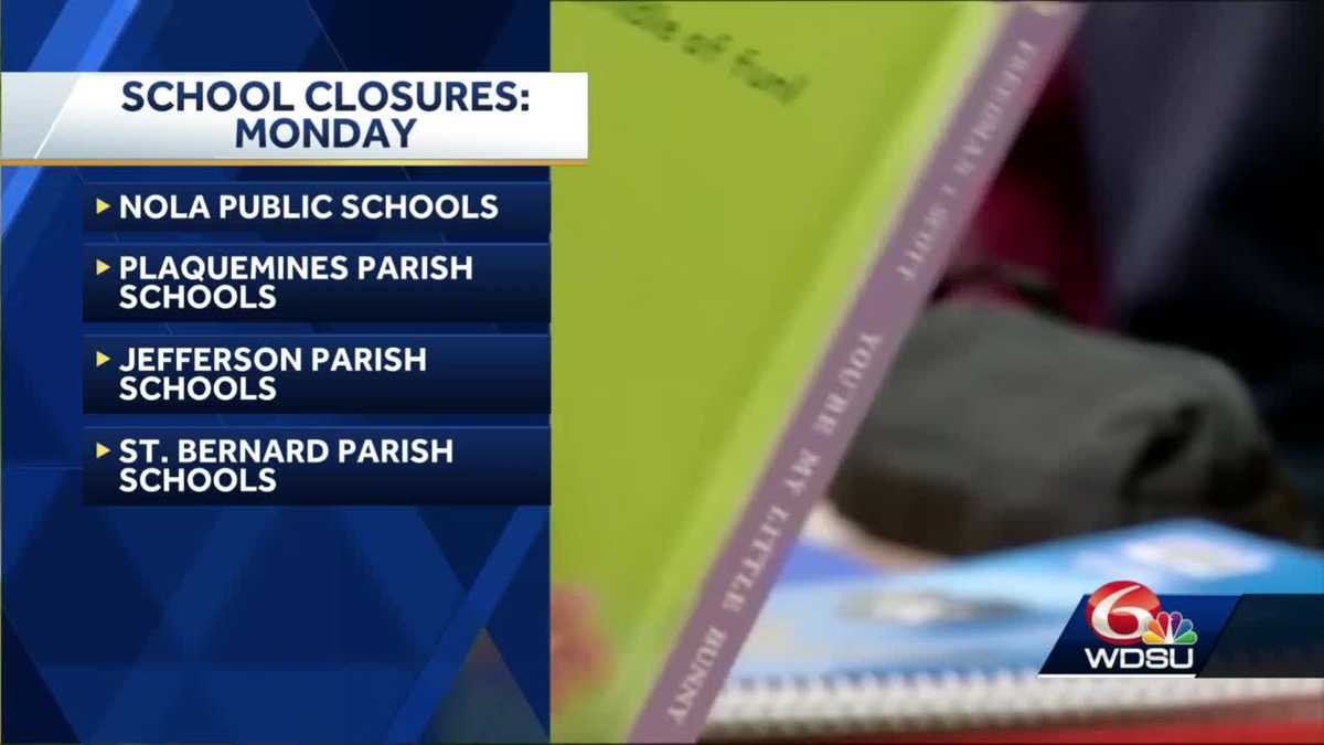 School closures for Monday following impacts from Hurricane Zeta