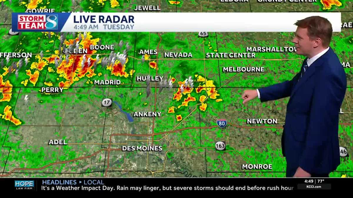 Iowa weather: Morning storms before another hot afternoon