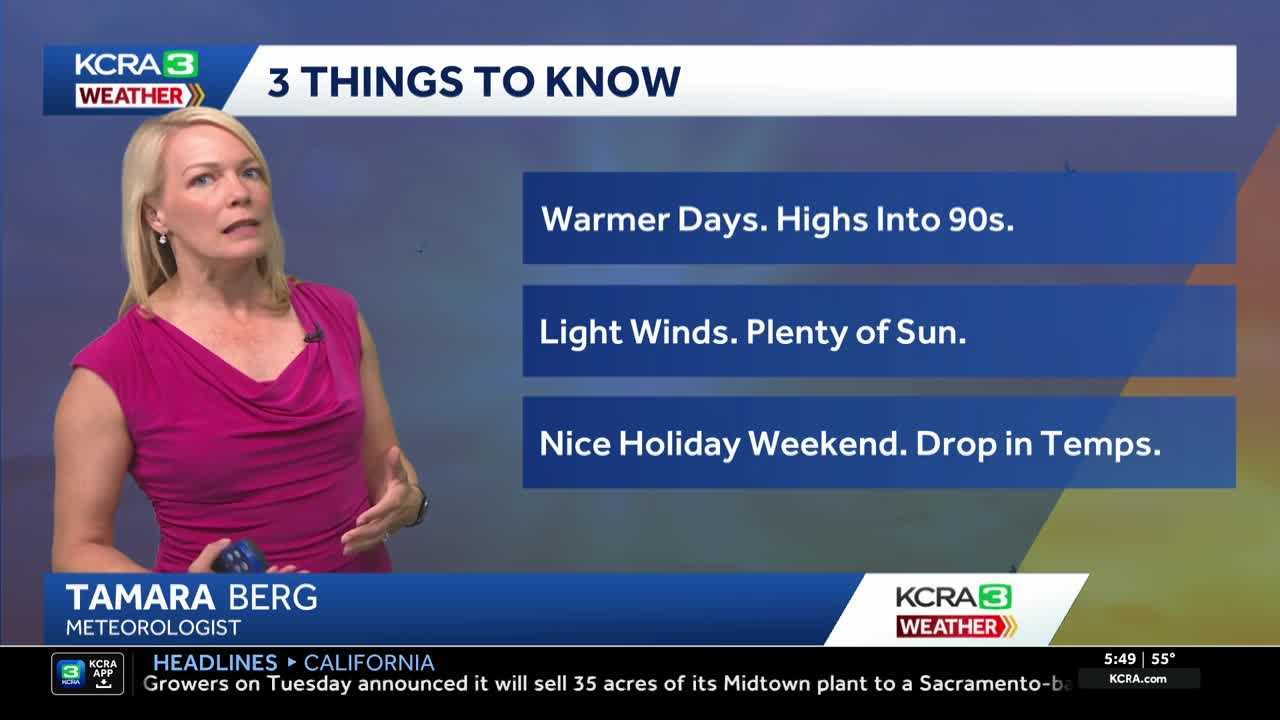 NorCal forecast: Warm rest of week then cooler for Memorial Day Weekend
