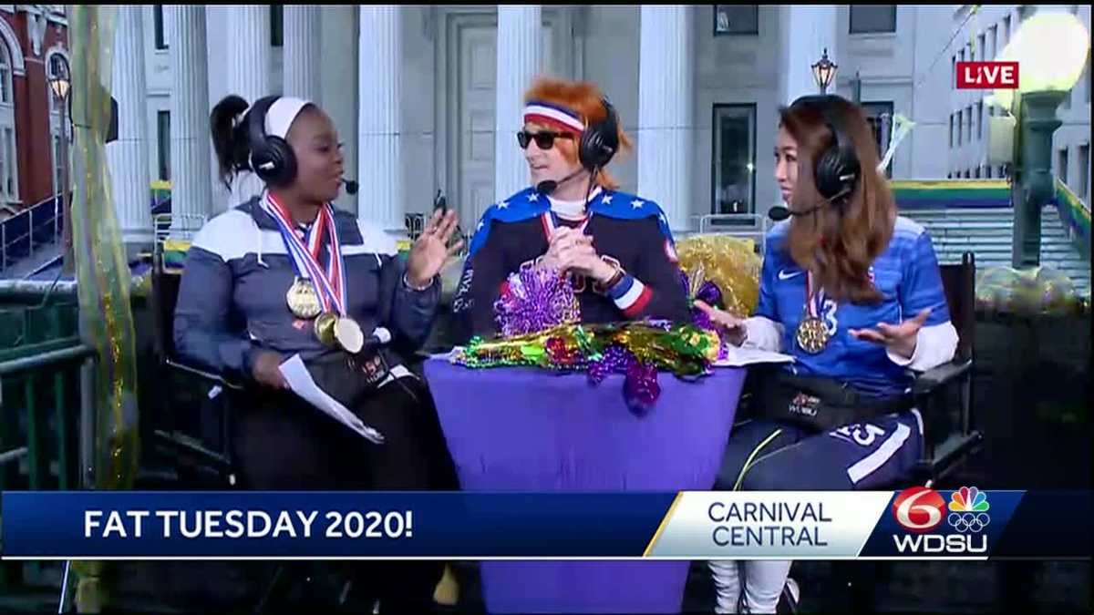 Mardi Gras getup WDSU anchors dress up as Team USA Olympians