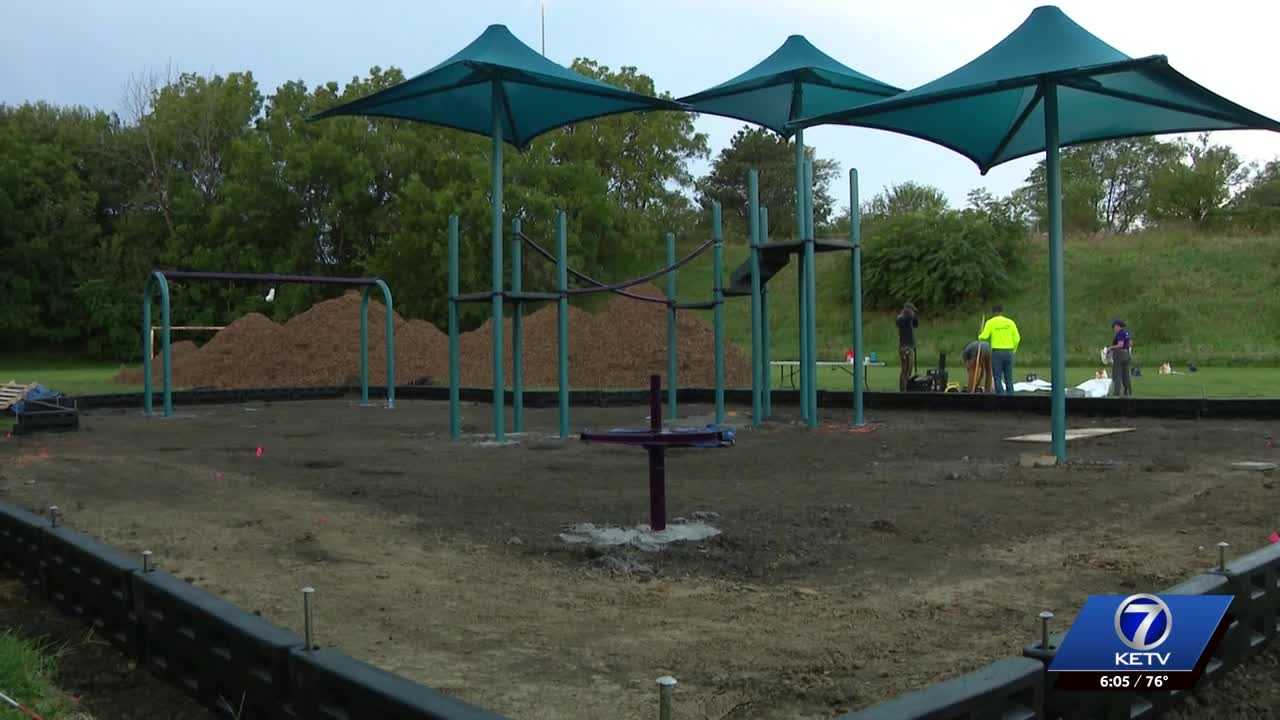 ketv.com - Mary Regli - Local volunteers help construct playground for North Omaha Boys and Girls Club