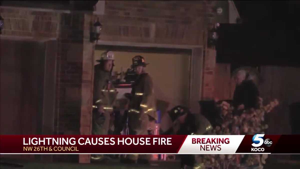 Lightning strike sparks house fire in northwest Oklahoma City ...