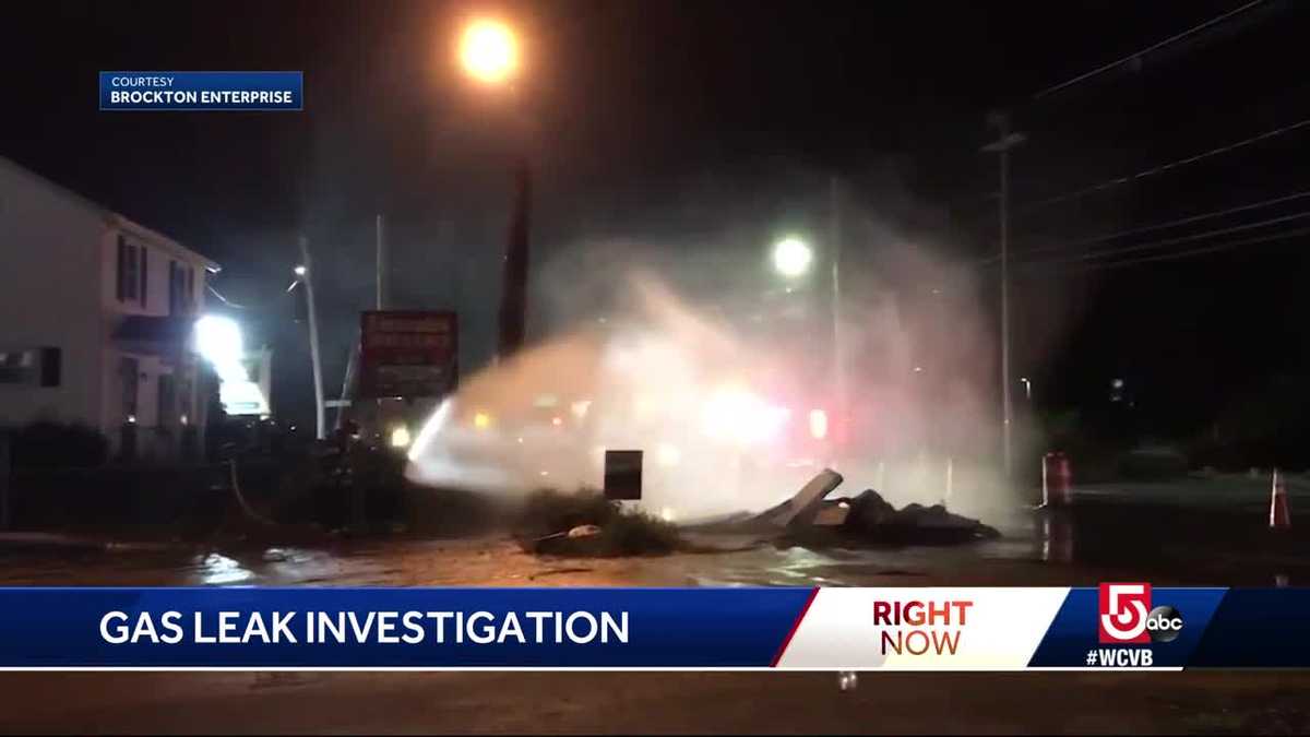Construction crew hits gas line in Brockton