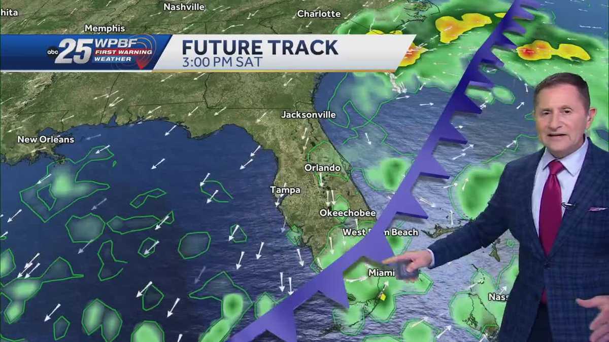 Tracking Tropical Storm Jerry and a cold front