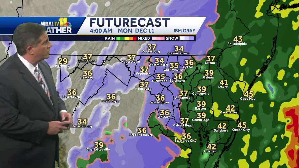 Possible snow accumulation as temps drop overnight