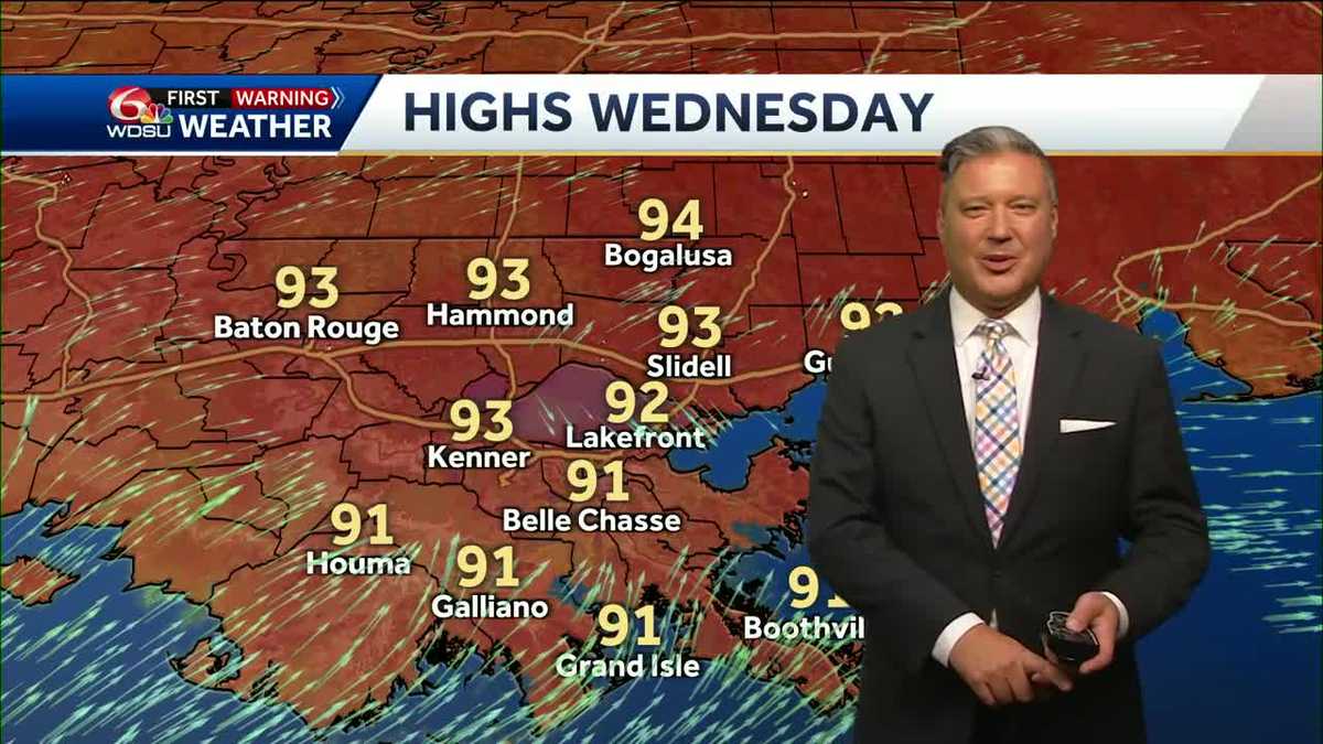 New Orleans weather forecast Tuesday high temp rain chances
