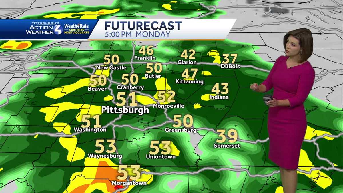 Impact Day: Rain around western PA for the PM commute