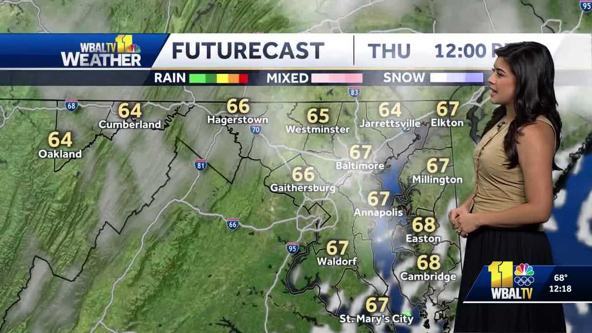 Cooler temps before weekend warmup in Maryland