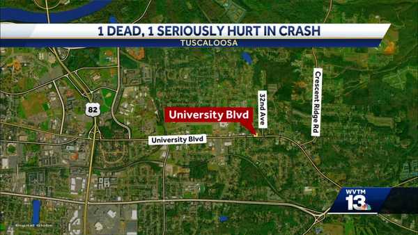 one person dead, another seriously hurt in fatal car crash in tuscaloosa