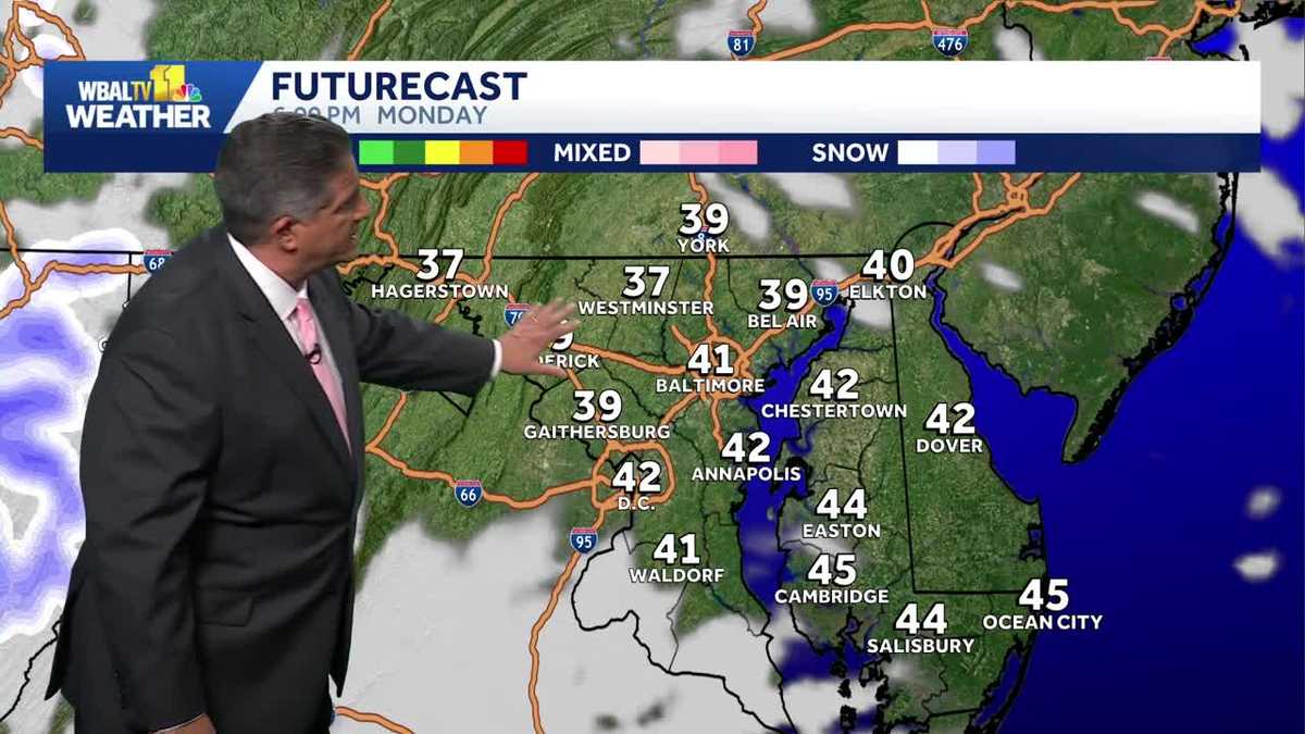 Chilly, breezy with temps in the upper 40s for Maryland
