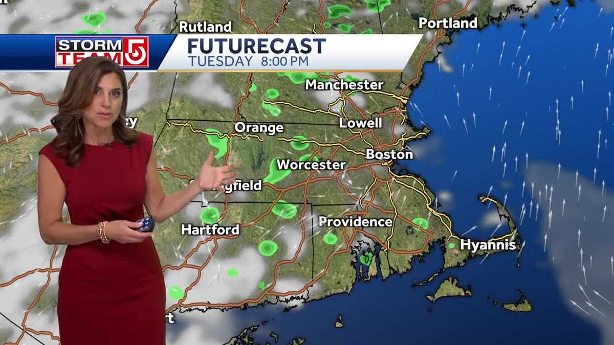 Video: Isolated showers possible as clouds increase