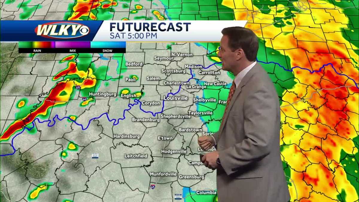 Scattered showers and storms likely Saturday