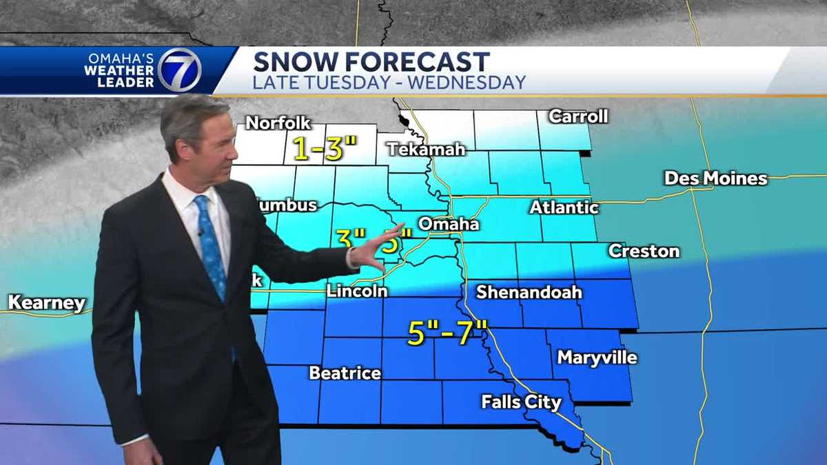 Several inches of snow likely in Omaha along with severe cold