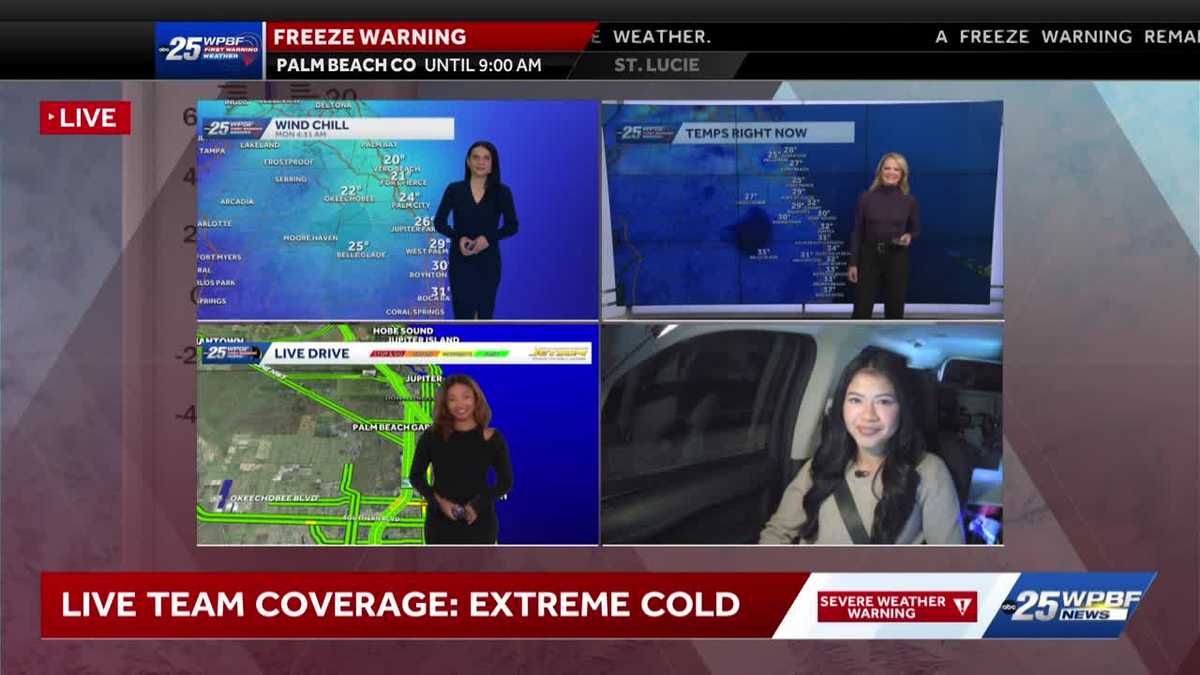 Extreme cold and new record for South Florida Monday