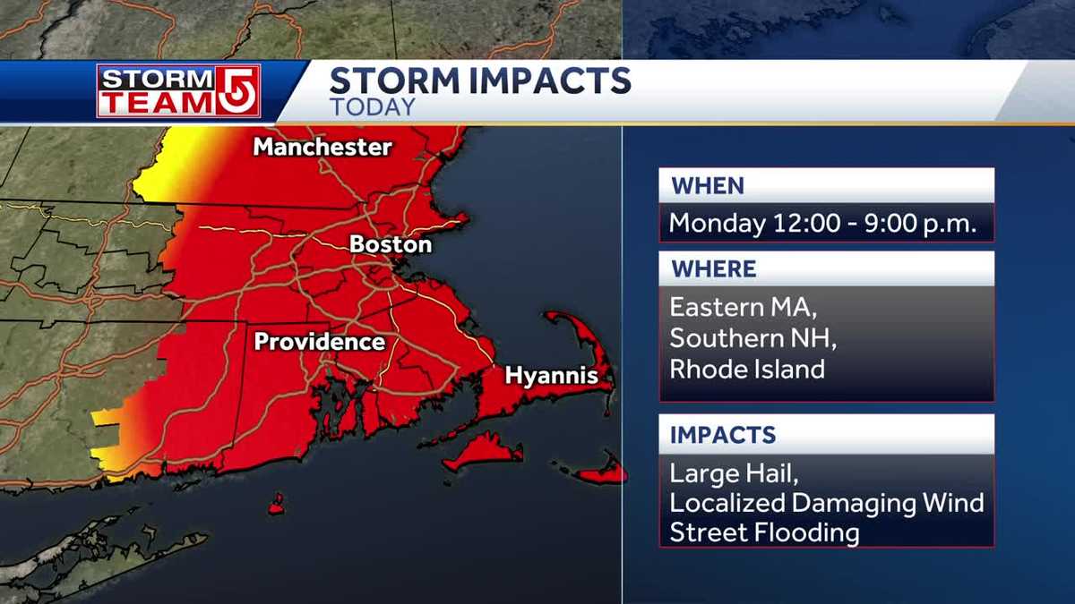 Video: Strong storms with hail, damaging winds possible