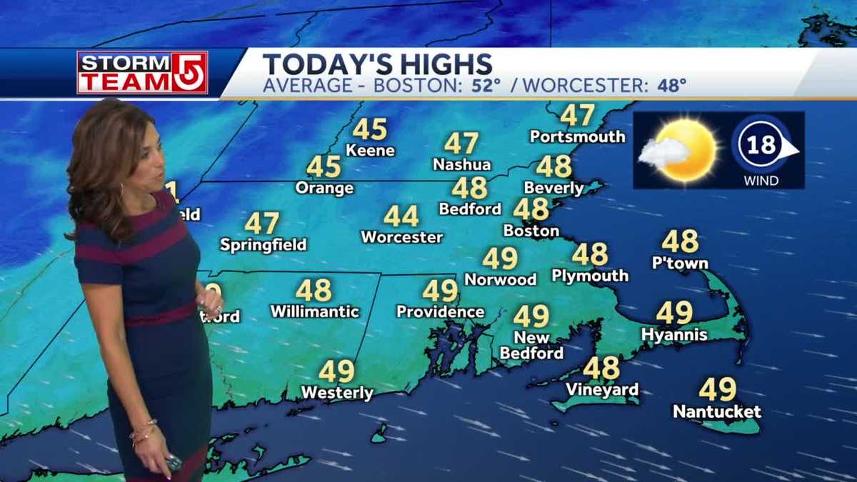 Video: Sunny, but chilly day with temps in 40s