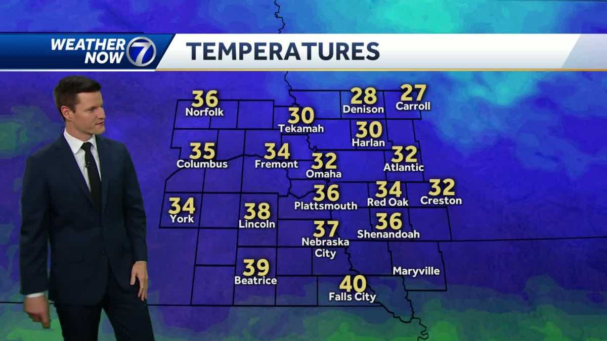 Cloudy and cool Friday evening, breezy and much colder Saturday