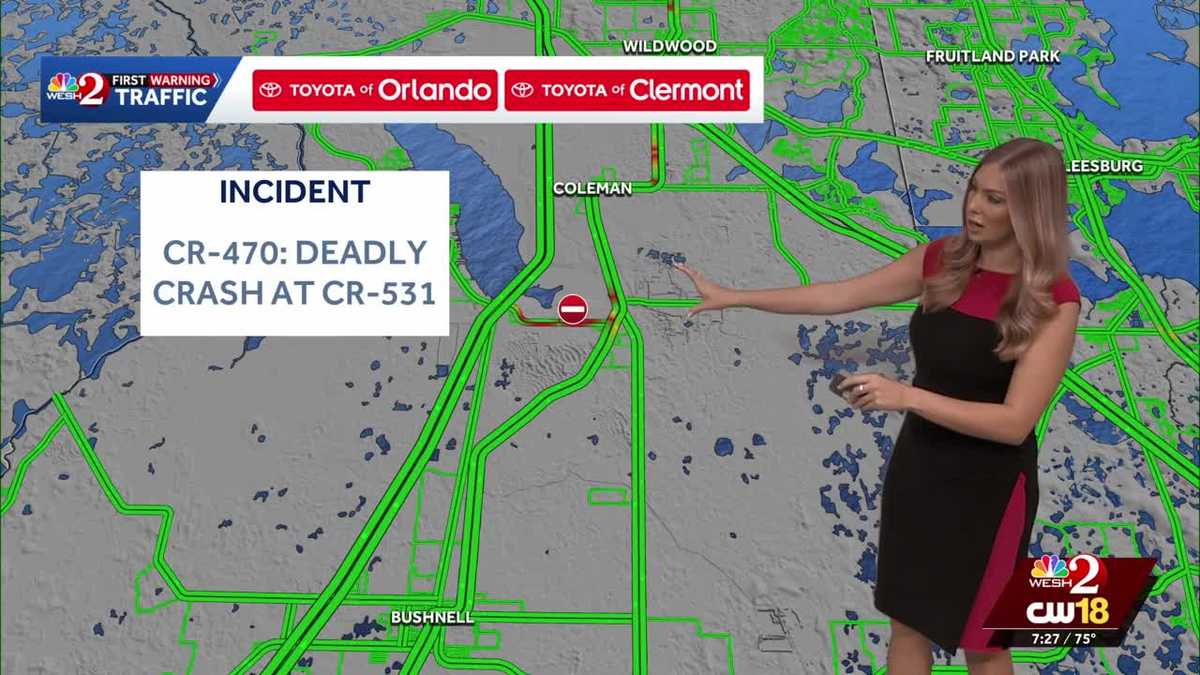 Deadly crash shuts down stretch of CR-470 in Sumter County