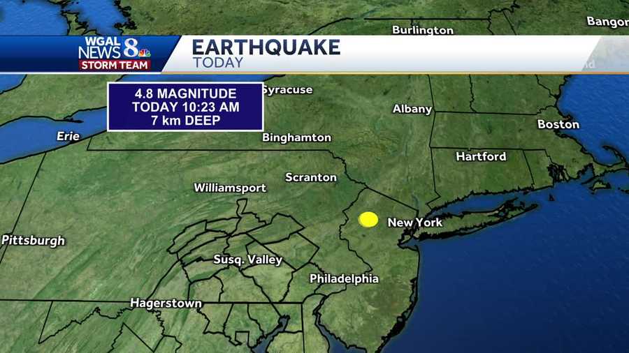 An earthquake that happened Friday morning in New Jersey was felt in Pa.
