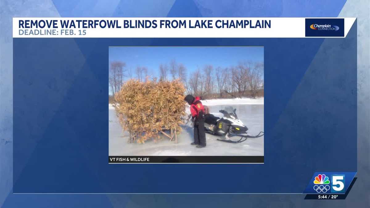 Vermont hunters face deadline to remove waterfowl blinds from Lake Champlain