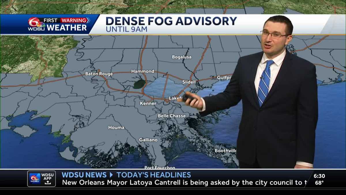 New Orleans blanketed in fog during morning commute