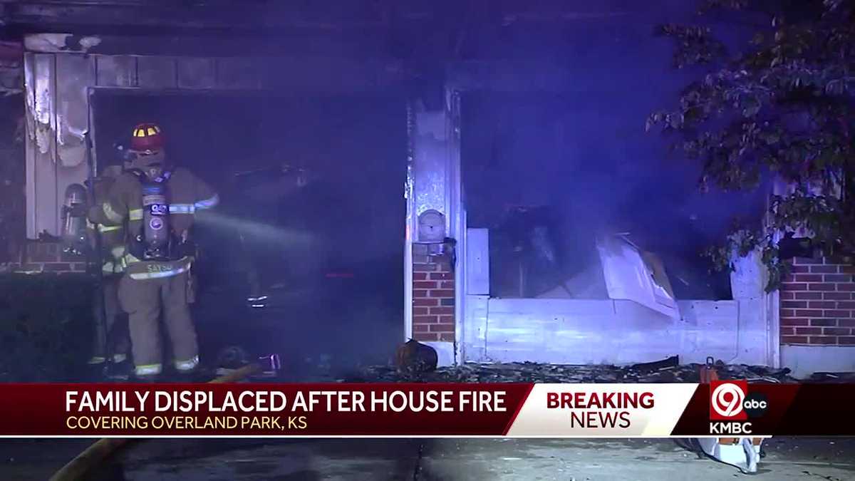 Early morning fire badly damages Overland Park home