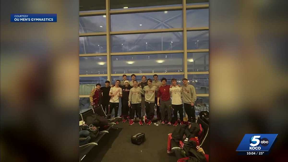 OU men's gymnastics beats Michigan, but battles several flight cancellations on the road home