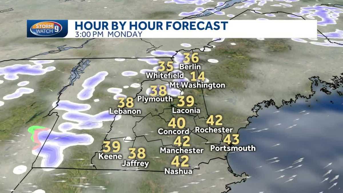 New Hampshire weather Cold front brings chilly air