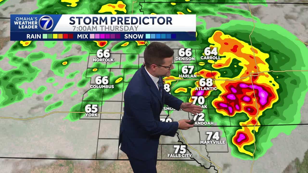 Severe storms early Thursday, quiet late day in Omaha area
