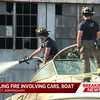 Fire damages warehouse, nearby RVs and boats in Birmingham