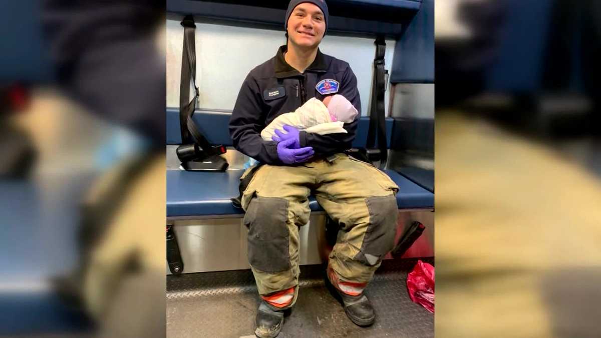 Firefighters help deliver pizza and baby during single shift