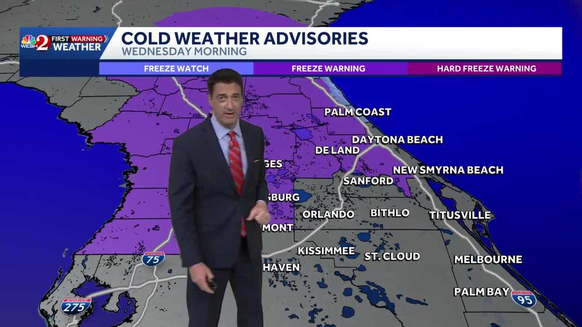 Freeze Warnings up for parts of Central Florida tonight!