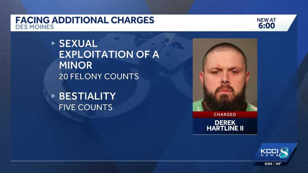 Des Moines man charged with bestiality faces 25 new charges, including sexual exploitation
