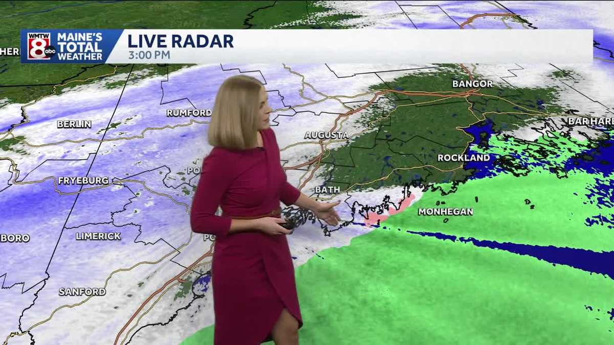 Many in Maine seeing snow; rain mixing in along Midcoast