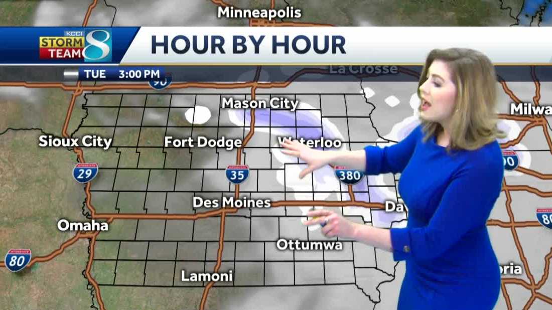 Light freezing rain causing slick roads Tuesday