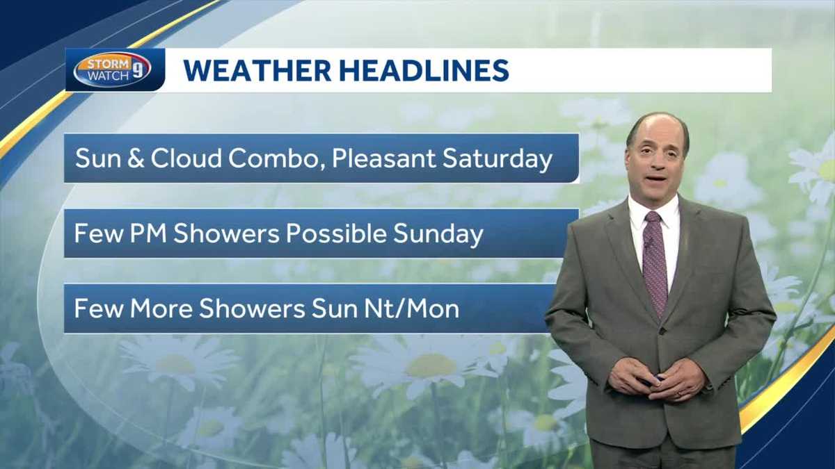 Video: Pleasant Saturday in New Hampshire with some shower chances later Sunday