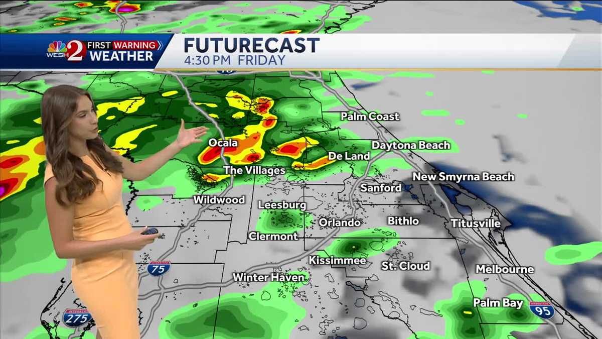 Drier start before scattered rain rolls in Friday afternoon