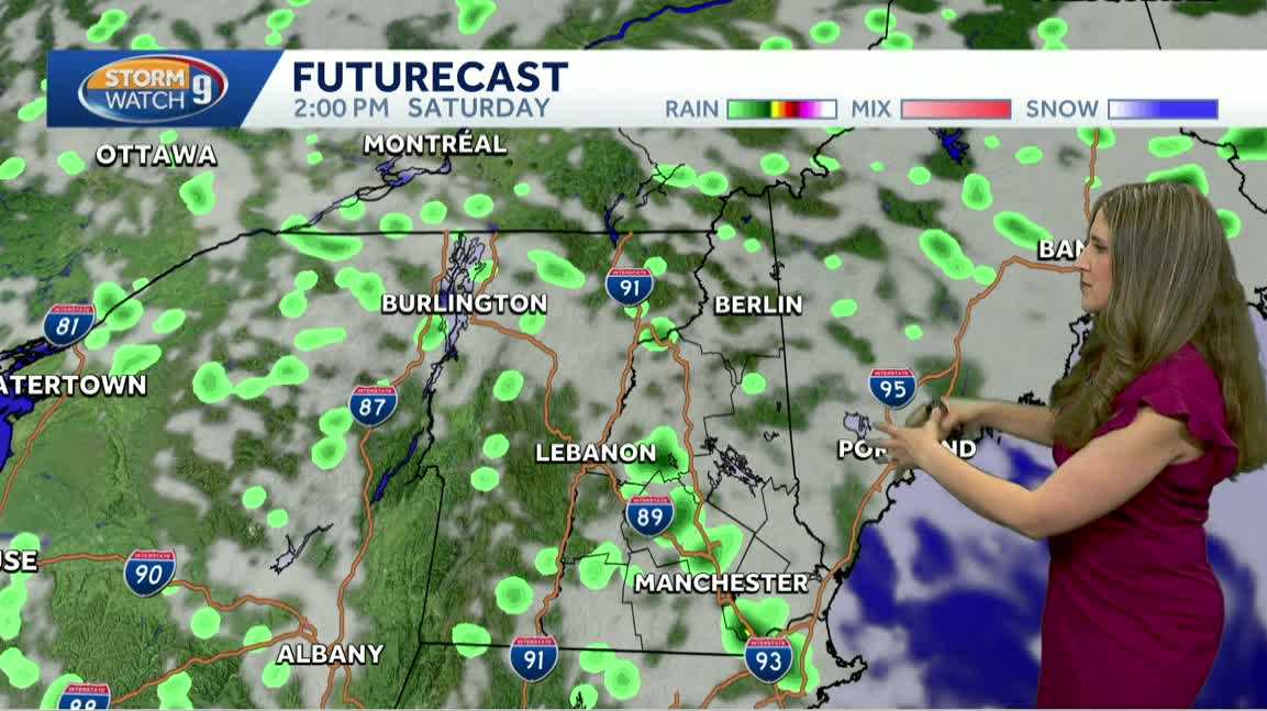 Video: Showers possible over the holiday weekend