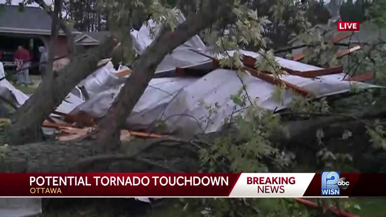 list of area tornado touchdown today