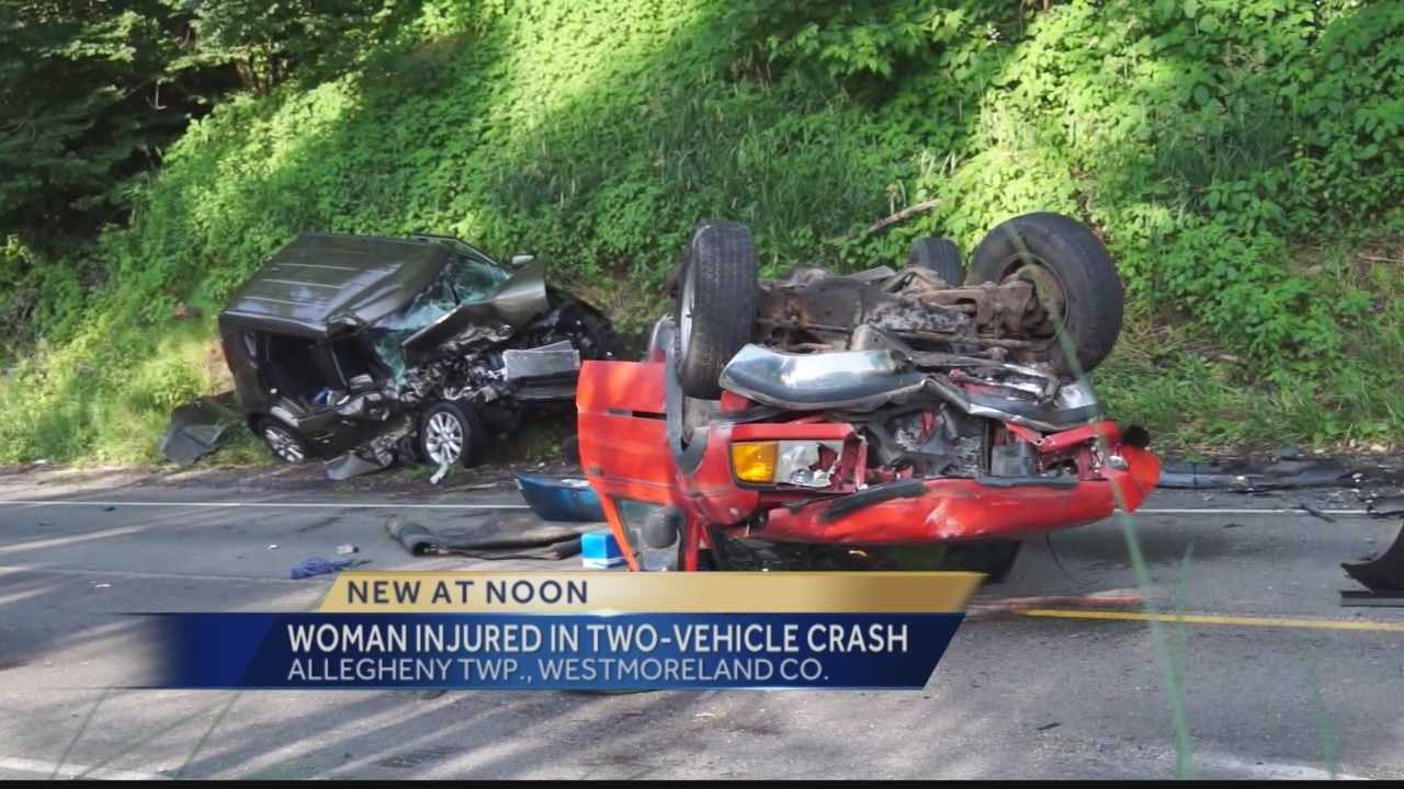 Pickup Truck Flips Onto Roof In Allegheny Township Crash