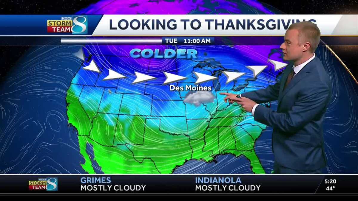 Long-range outlook: What weather to expect for Thanksgiving in Iowa