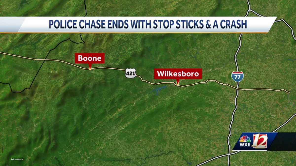 Pursuit from Boone through Wilkes County ends with three arrests