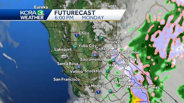Another strong storm moving through early Monday morning